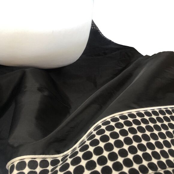 Max Edition Classic Black‎ And White Polka Dot Long Line Coat Jacket | Size 4 - Picture 8 of 15